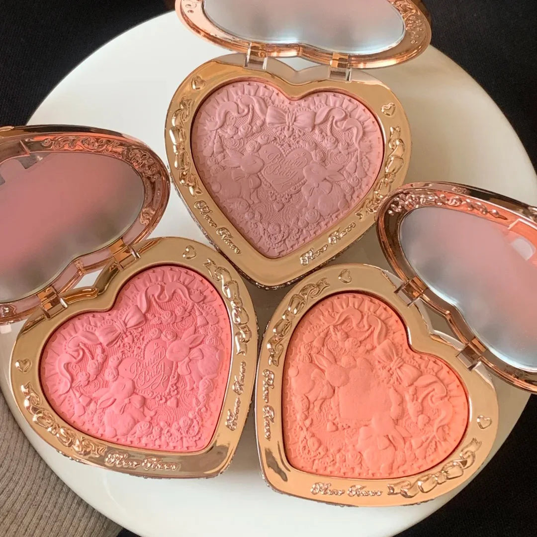 Flower Knows Bunny Garden Embossed Blush Soft Matte Long Lasting Natural Glow Waterproof Buildable Cheek Powder Vegan Makeup