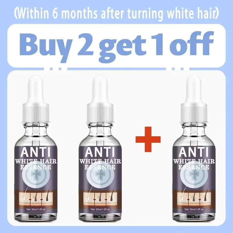 Natural Hair Care Essence Serum Anti Gray Nourish Repair For All Hair Types