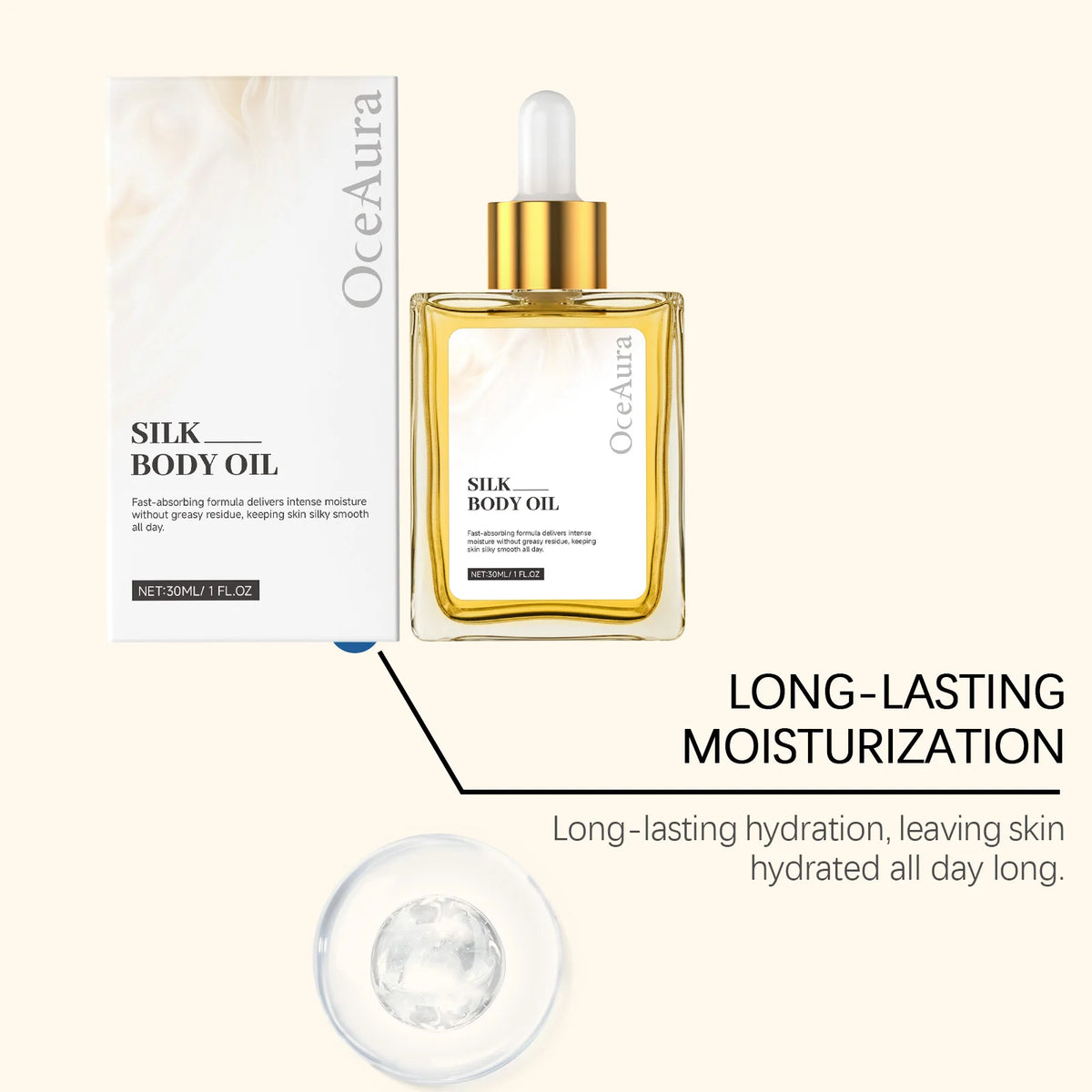 Improved Dry Silk Softening Body Oil Exfoliating Refreshing Moisturizing Non-Greasy Skin-Friendly Soft Easily Absorbed Body Oil