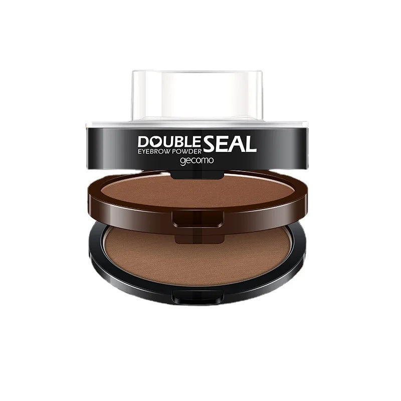 Double-layer two-color lazy seal eyebrow powder waterproof and sweat-proof beginner eyebrow drawing