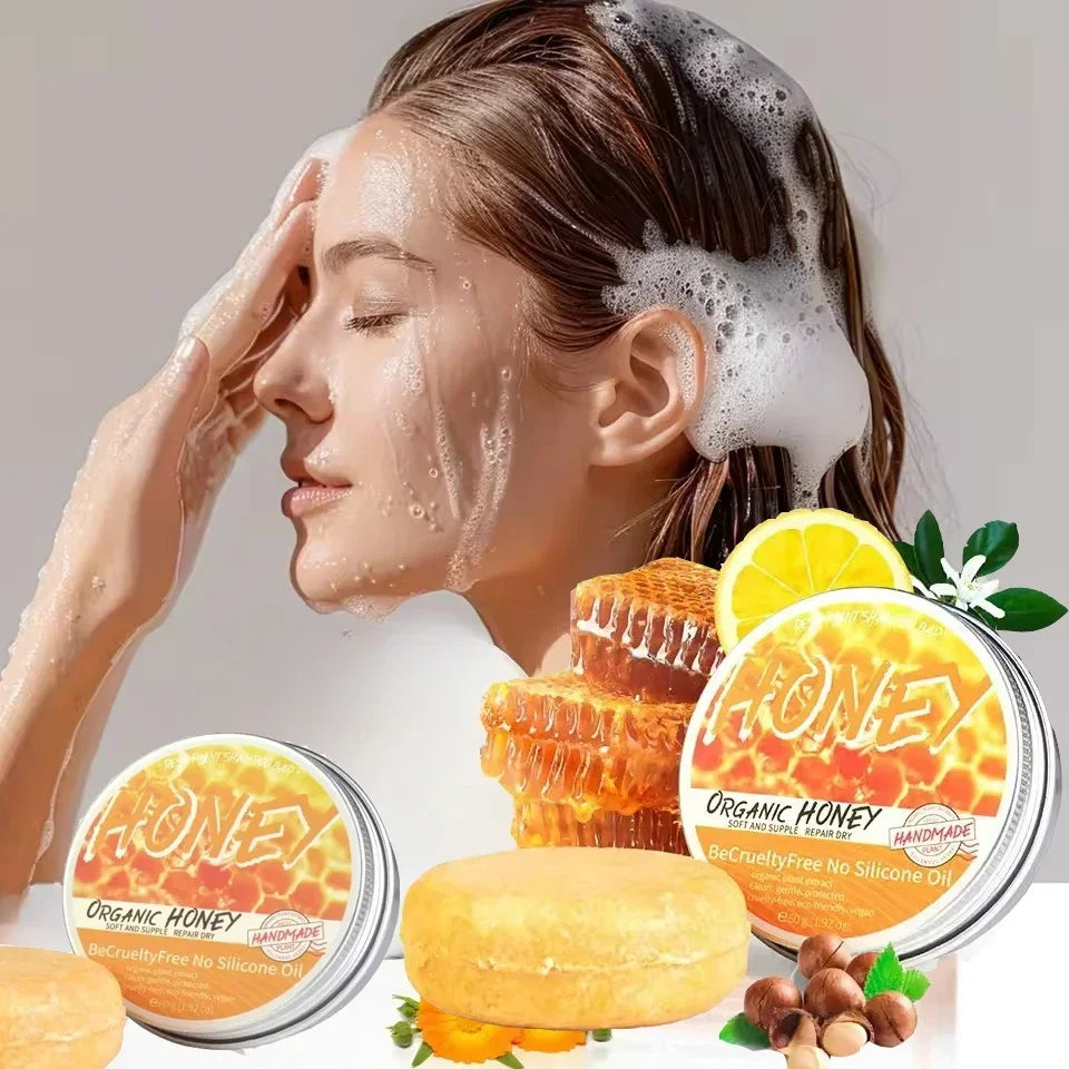 Natural honey shampoo plant essence extract refreshing shampoo  soft hair dandruff and oil removal