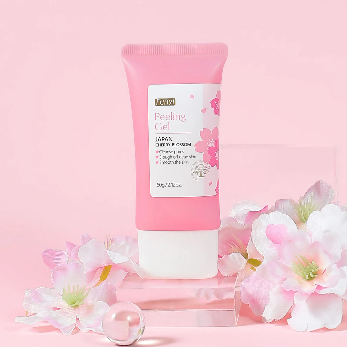 Sakura Exfoliating Gel Face Body Scrub Deep Cleansing Pores Gentle Peel For Blackhead Remove Smooth Brightening Skin 60g