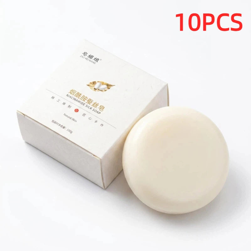 Niacinamide Silk Soap Handmade Cleansing Soap 100g Mild Non Irritating Plant Extracts Suitable For Bathing Cleansing Purposes