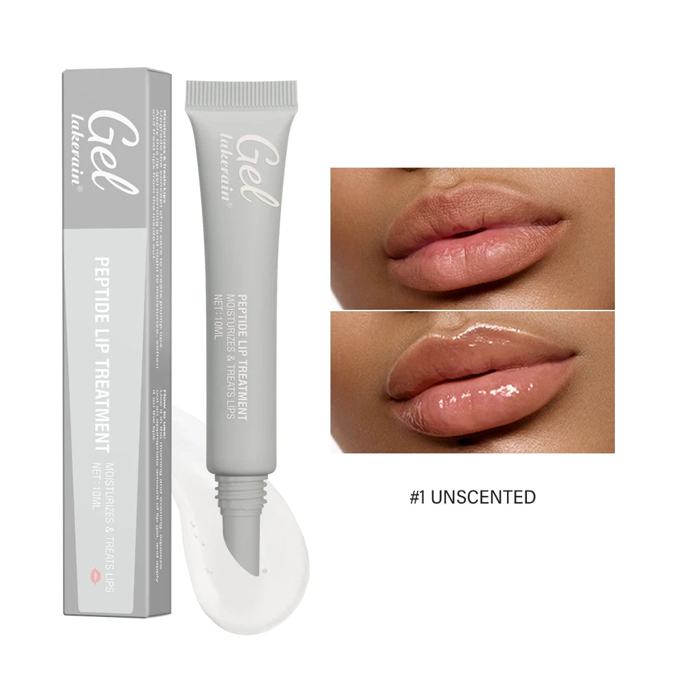 10ml Moisturizing Peptide Lip Treatment Lip Mask Gel Remove Dead Skin Lipstick Base Lip Cream Lip Care Mask Reduce Lip Lines
