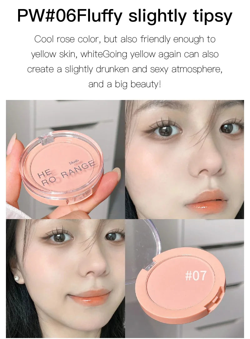 HERORANGE Powder Blusher Natural Matte Color Low Saturation Nude Korean Pure sexy New Powder Blusher