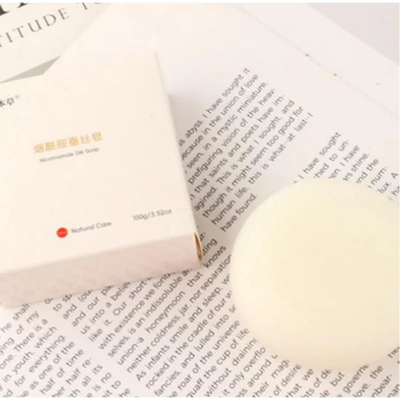 Niacinamide Silk Soap Handmade Cleansing Soap 100g Mild Non Irritating Plant Extracts Suitable For Bathing Cleansing Purposes