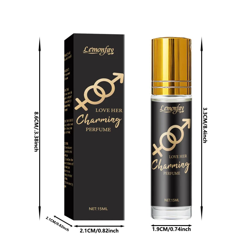 Lemonfay Love Her Charming Perfume Roll-On for Men Pheromone Cologne Long Lasting Fragrance 15ml for Dating