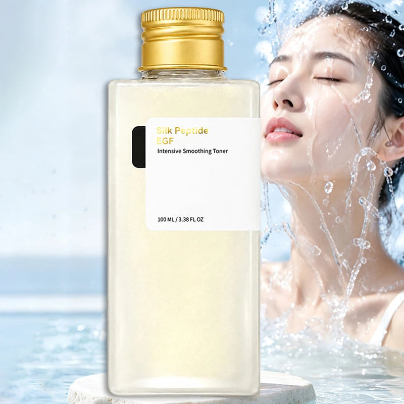 Silk Peptide EGF Smoothing Toner Revitalizing Hydrating Soothing Essence Water Improves Rough Skin Moisturizing Facial Toner