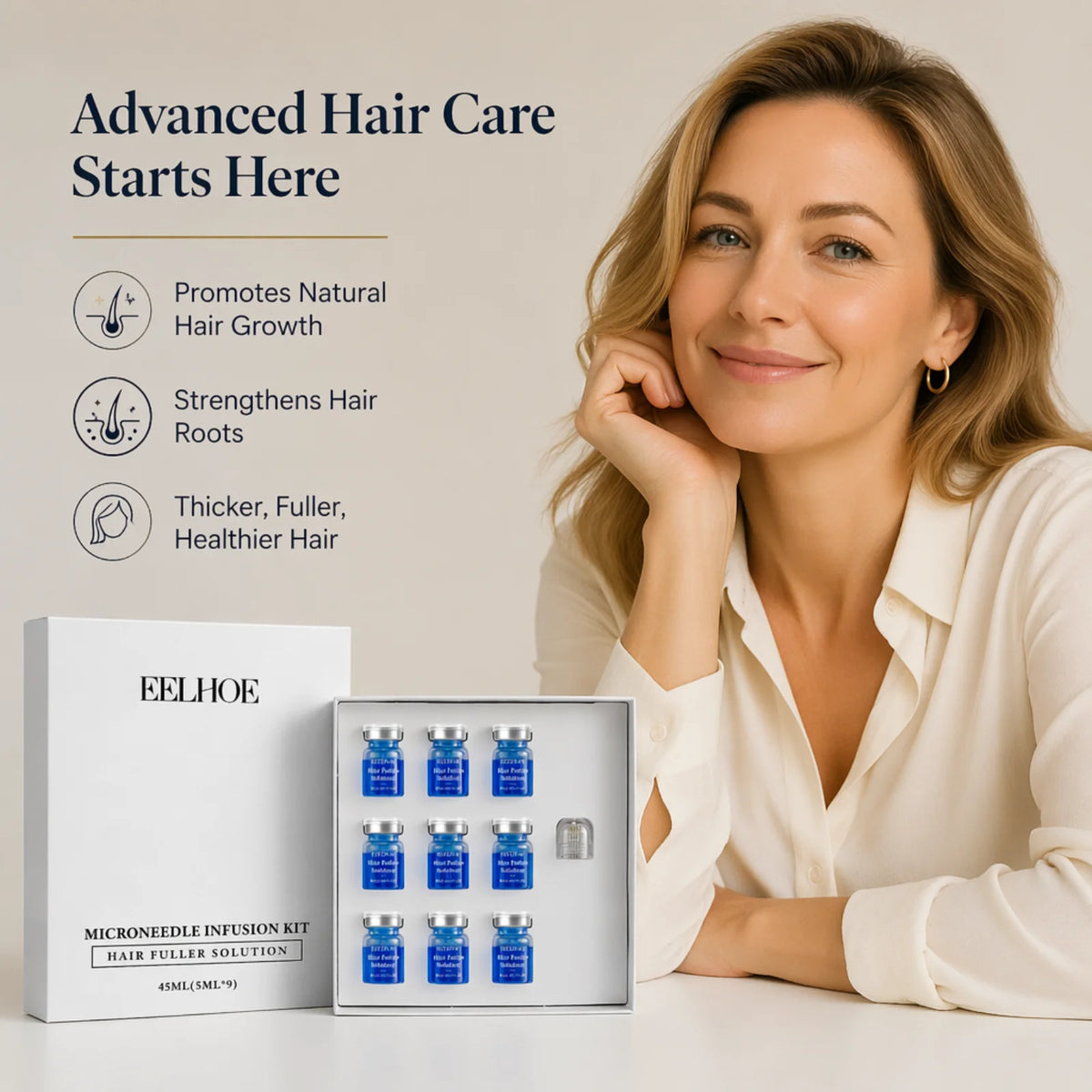 Microcrystal Hair Regrowth Kit Scalp Nourishing Serum for Fuller, Thicker & Healthier Looking Hair
