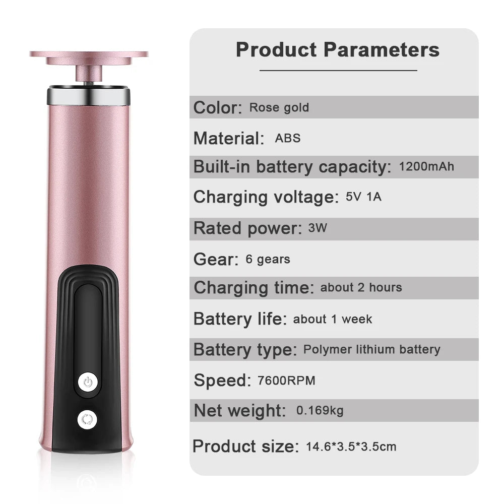USB Rechargeable Wireless Electric Foot File Cuticle Callus Remover Machine Pedicure Tools Foot Heel Care Tool With Sandpaper