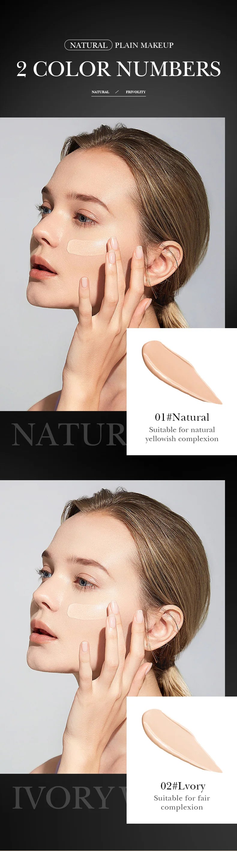 Aloe Air Cushion Foundation CC Cream Water Feeling Flawless BB Cream Moisturizing Oil Control Smooth Natural Concealer