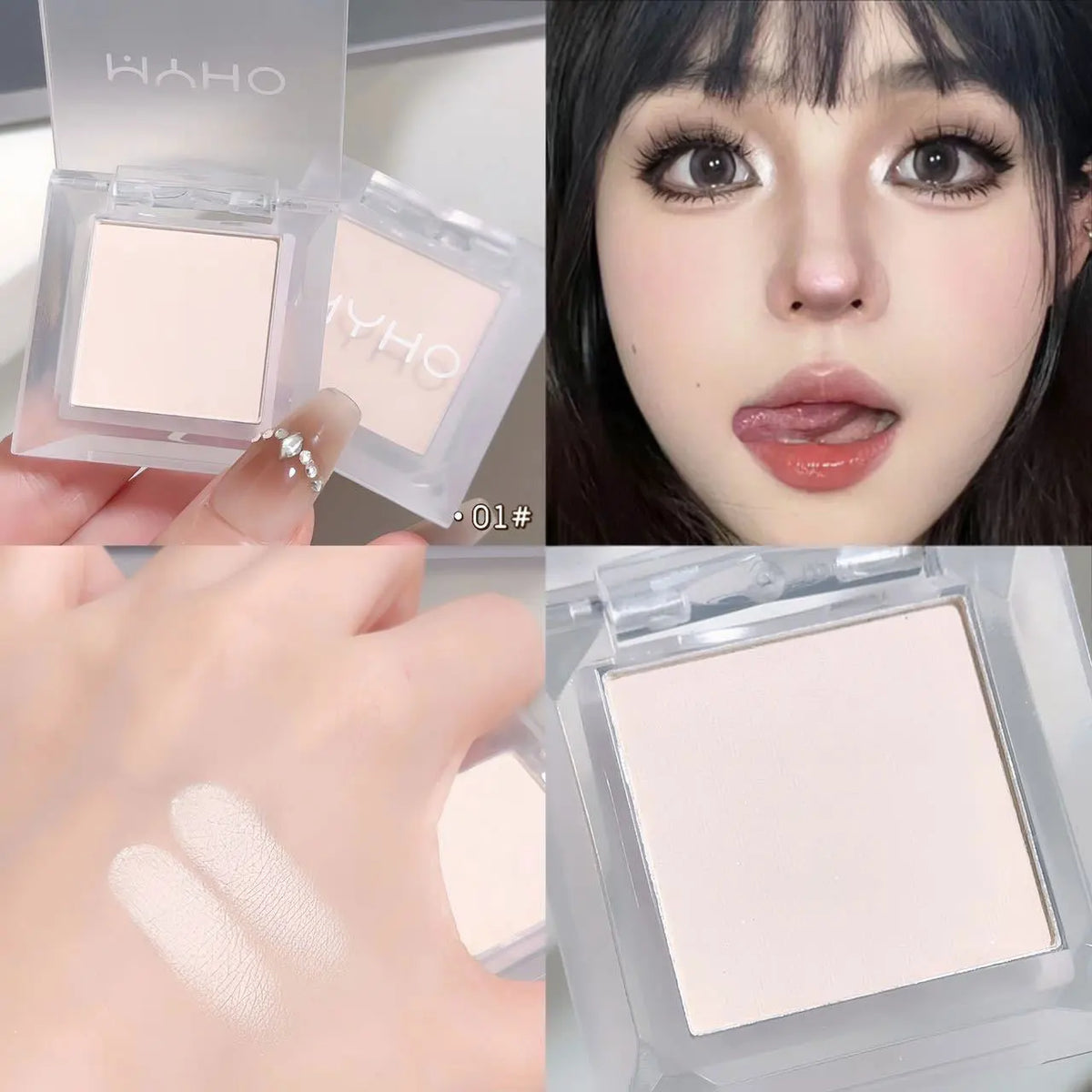 1Pcs Monochrome Matte Highlight Smoked Eye Shadow Plate Powder Is Delicate and Durable, Naturally Brightening Dopamine Eye Shado