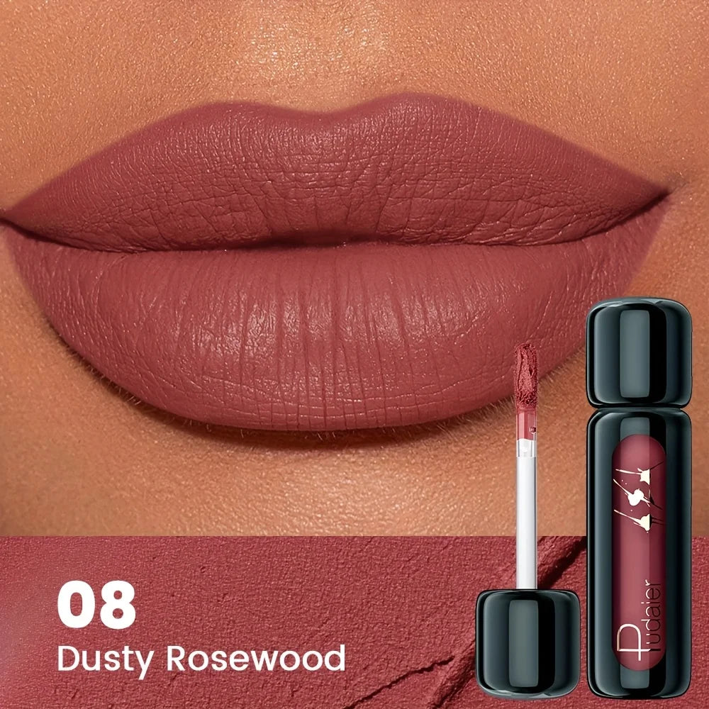 1pc Matte Velvet Lip Gloss, Highly Saturated Liquid Lip Mud, Non-Stick Long Lasting, All Skin Tones Compatible,Mother's Day Gift