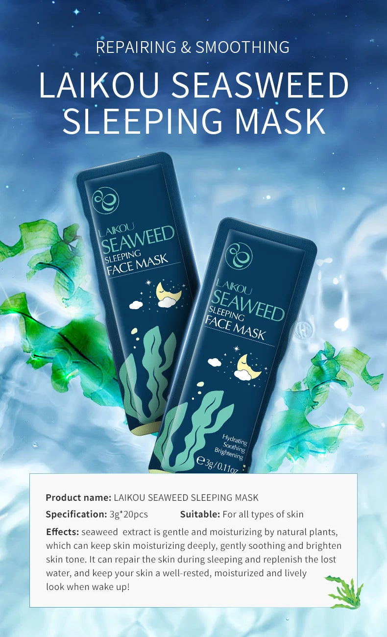 LAIKOU 7pcs Moisturizing Facial Mask Anti Wrinkle Firming Hydrating Sleeping Face Masks Face Mask Beauty Korean Skin Care