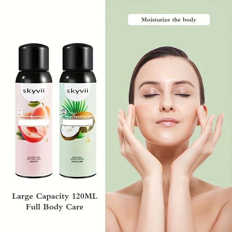 120ML Peach/ Coconut Body Lotion Spray - Light Fragrance Moisturizing Nourishing Body Skin Care