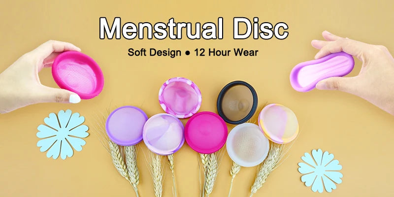 Feminy Menstrual Disc With Applicator Sterilizer Cup Medical Silicone Disco Coletor Menstrual Bowls Mini Period Cup Box