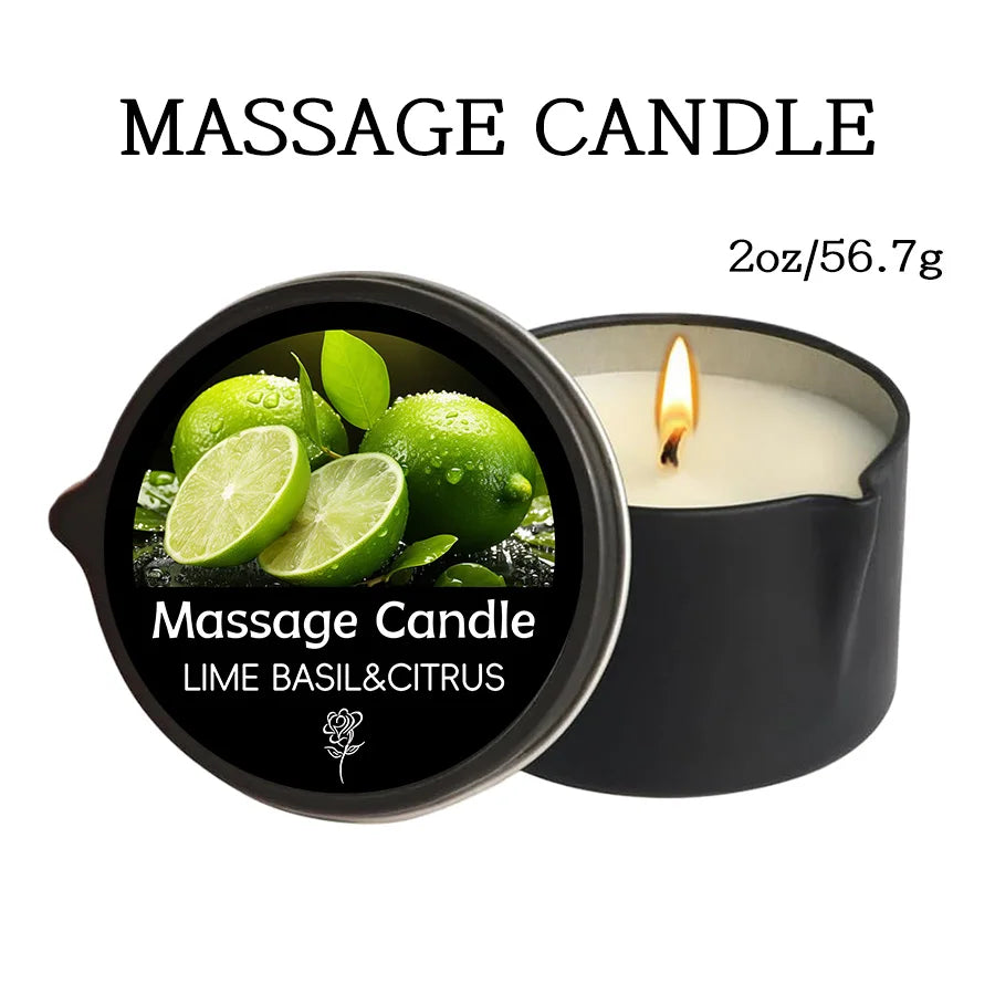 1PC Massage Oil Candles，Luxury Aromatherapy Candles，for Stress Relief and Skin Moisturizing，SM Product Scented Candle Body Oil