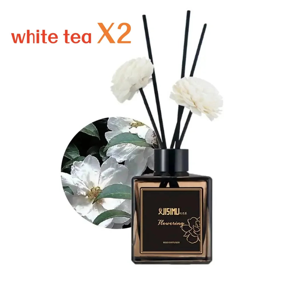 Long Lasting Gardenia Scent Premium Reed DiffuserHome Fragrance Liquid for Living Room Bedroom Odor Remover Hotel Aroma Diffuser