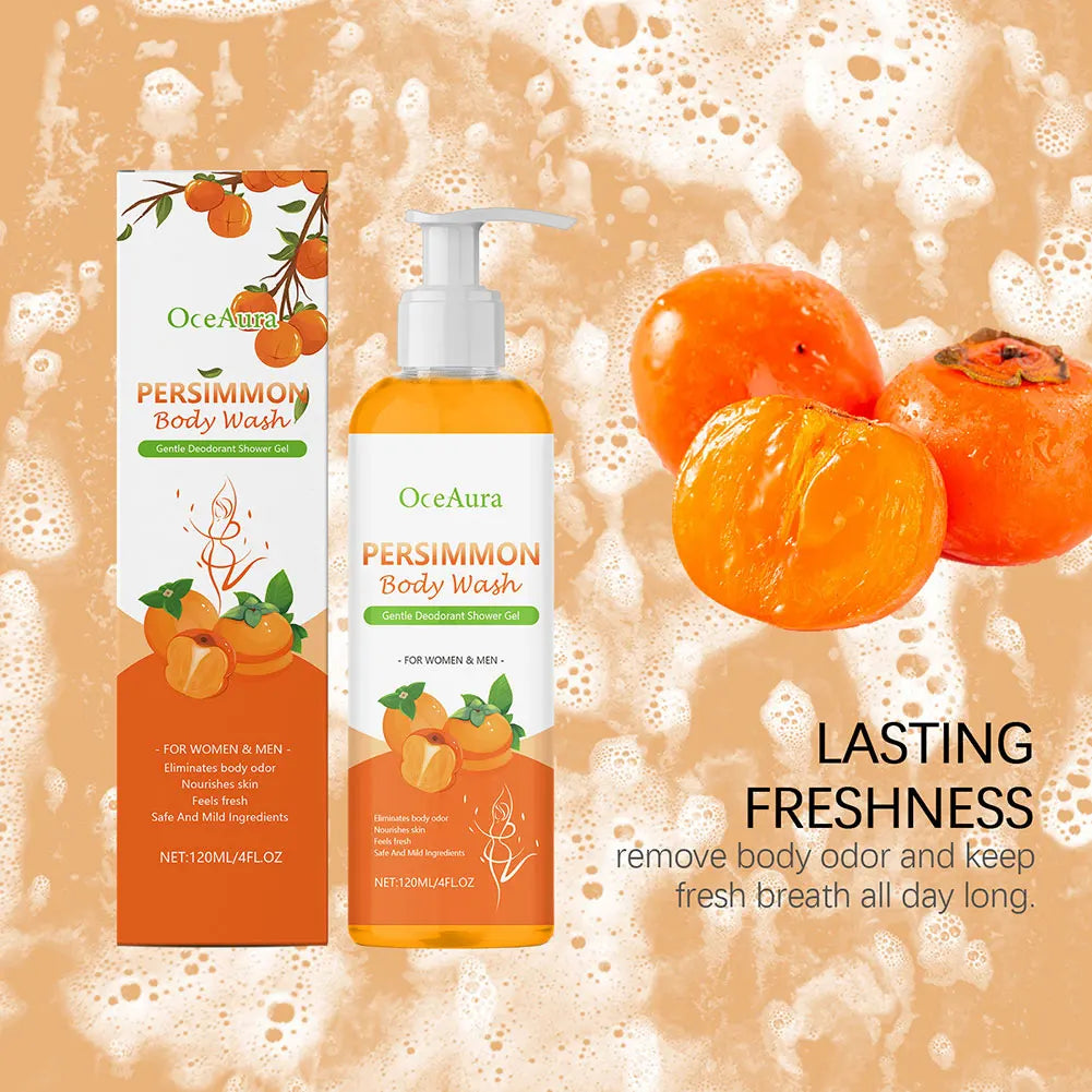 2pcs Persimmon Soaps For Old People Smell,120ml Cleansing Body Deodorizing With Persimmon,Gentle Hydrating Body Cleanser