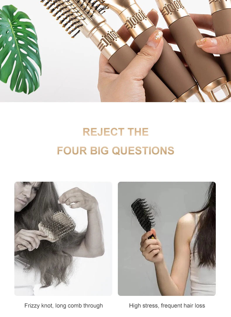 CALIYI Hair Massage Air Cushion Comb Brush Scalp Hairbrush Detangle Anti Static Salon SPA Hairdressing Styling Tool Oval Round