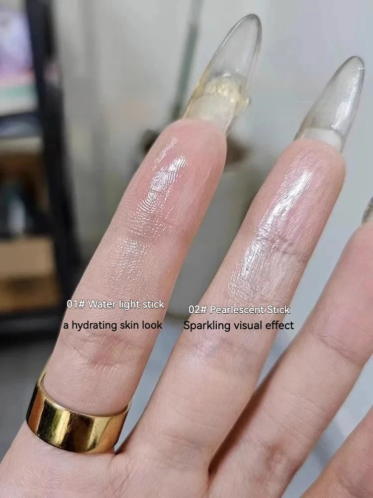 KAXIER High Gloss Stick Highlighter Blush Water Light Shimmer Waterproof Face Contour Illuminator Brighten Contouring Rouge