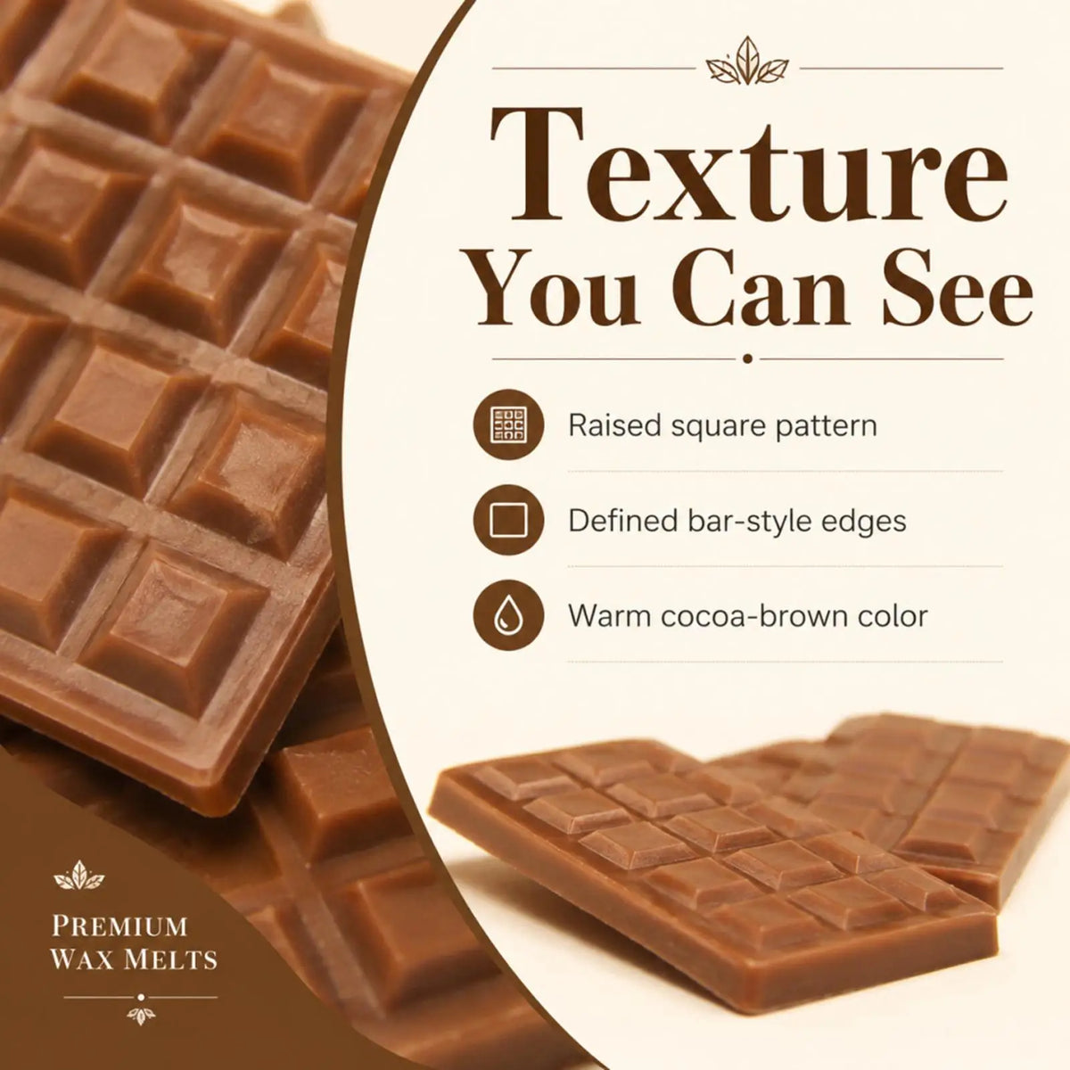Strong Scent Wax Melts Chocolate Shape, Long Lasting Scented Wax Cubes for Home Fragrance, Bedroom Living Room Decor Gift