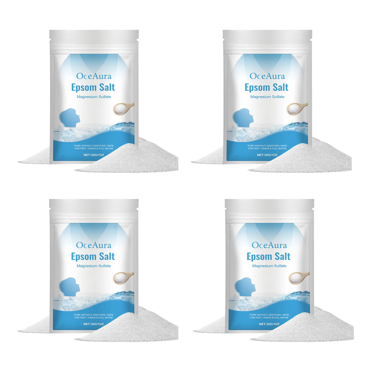Epsom Salt Magnesium Sulfate Moisturizing Exfoliating Pure Natural Feet Hands Bath Body Relaxation Muscle Relief Detox Skin Care