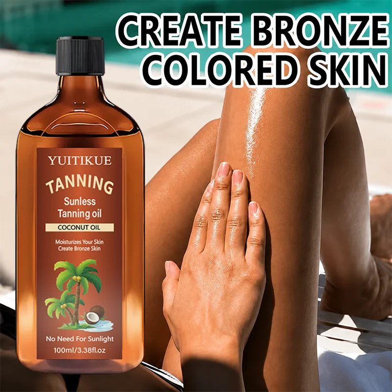 Non-Sticky Self-Tanning Body Serum Fast Absorb Nourish Dry Skin Create Natural Sun-Kissed Tone Holiday Daily Skin Treatment