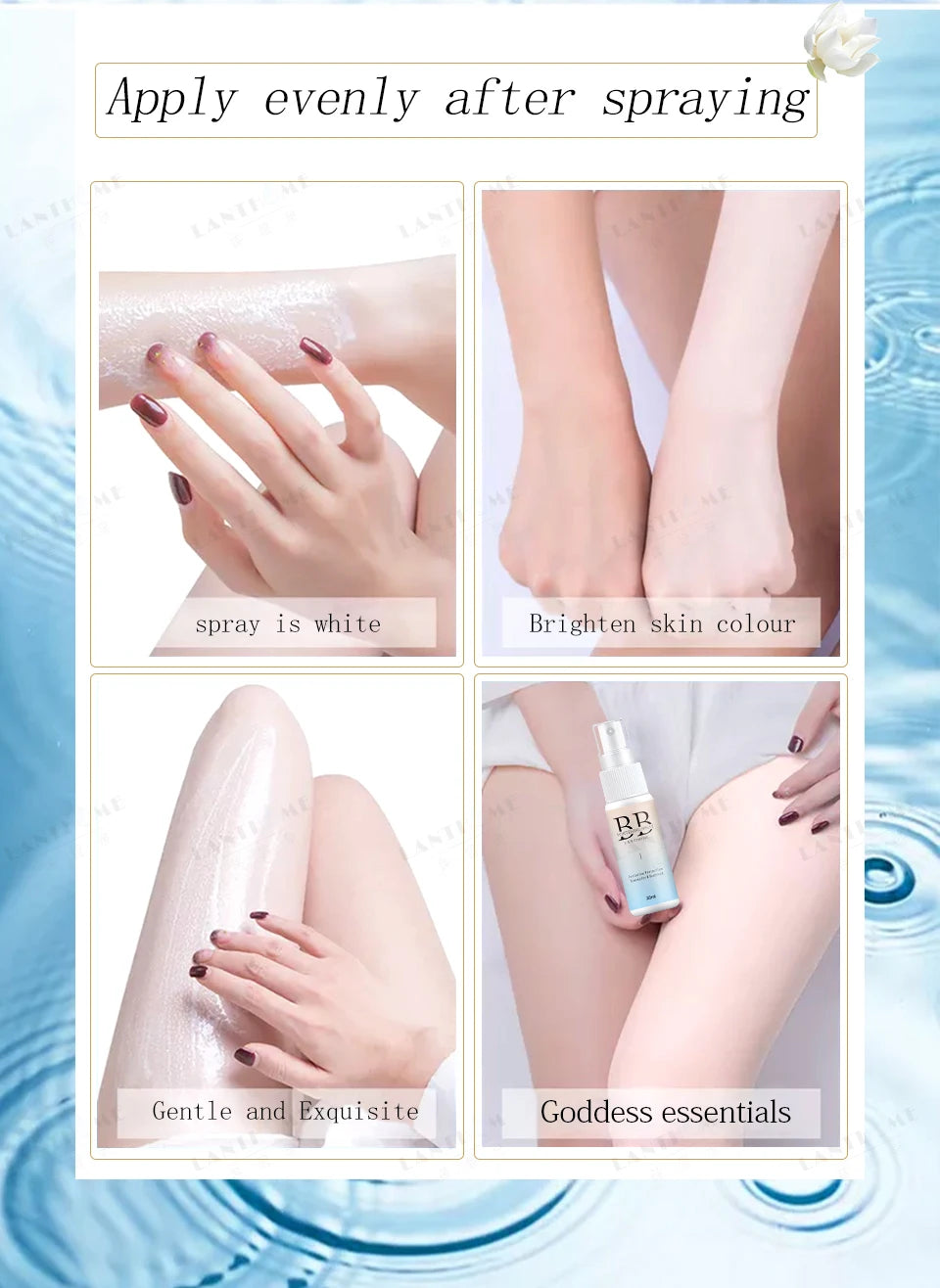 BB Whitening Spray Skin Brightening Moisturizing BB Cream Face Foundation Nourishing Skin Care Beauty Cosmetics