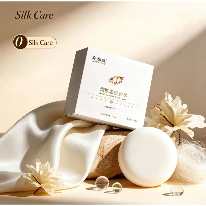 Niacinamide Silk Soap Handmade Cleansing Soap 100g Mild Non Irritating Plant Extracts Suitable For Bathing Cleansing Purposes