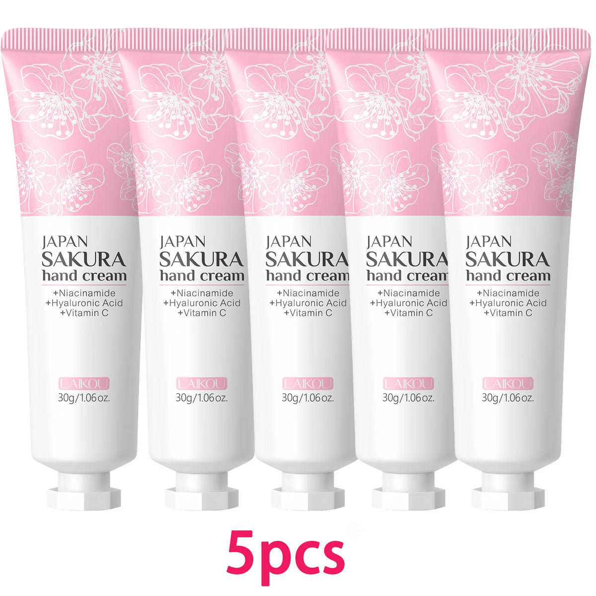 LAIKOU Sakura Hand Cream Whitening Wrinkle Removal Anti-crack Moisturizing Nourishing  Lotion Intensive Repair Hand Gream 30g