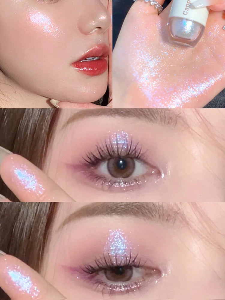 Cappuvini Star Dots eye shadow Liquid Pearlescent Fine Flashing Easy to Dizzy High gloss Cubs Bowling Ball Liquid eye shadow