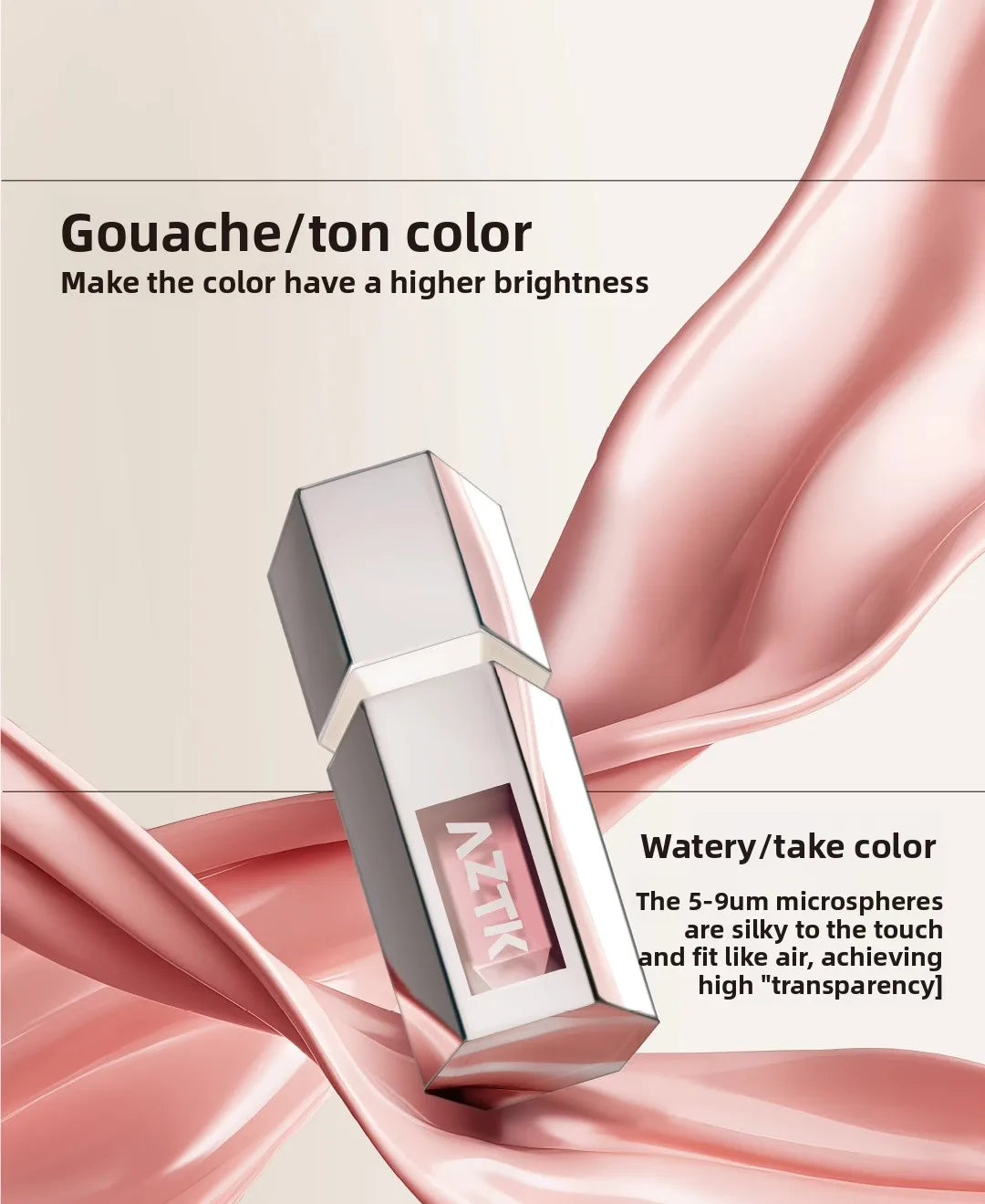 AZTK Liquid Blush Highlighter Contour Stick - Creamy Matte Natural Flush,Face Sculpting & Lifting Effect,Long Lasting Cheek Tint