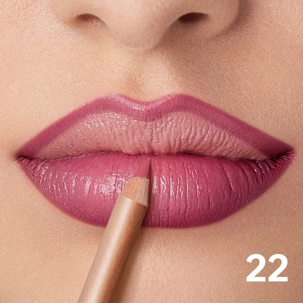 Matte Lip Liner Pencil Nude, Long-Lasting Waterproof, Smudge-Proof, Precise Outline, Smooth Creamy Formula