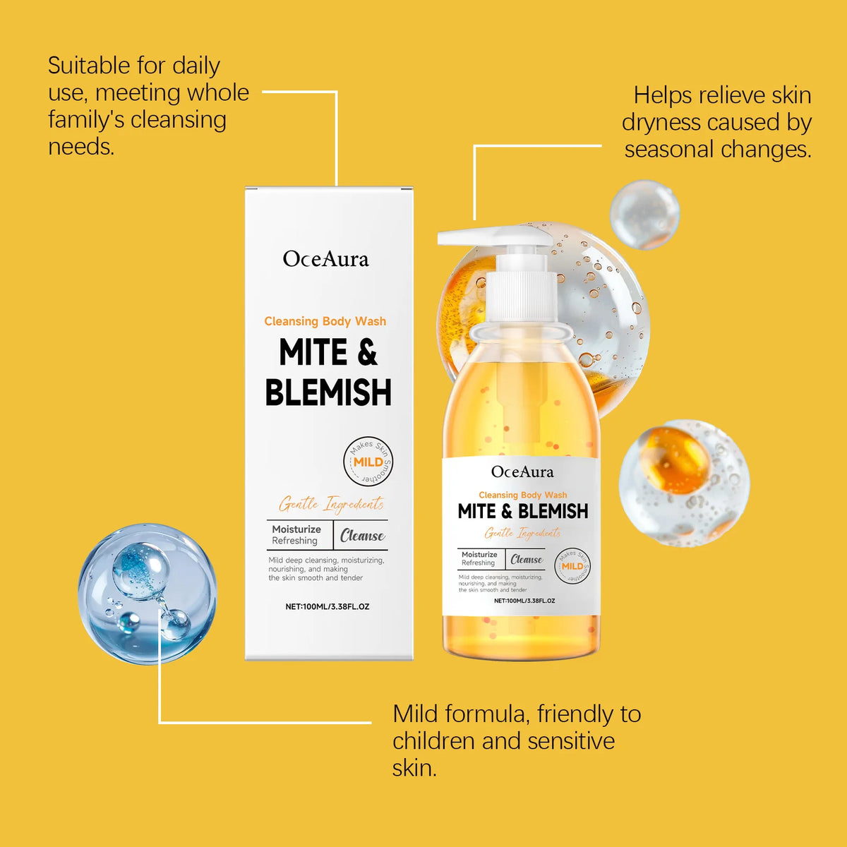 Salicylic Acid Body Wash Cleansing Skin Sweat Eliminating Odor Oil Control Exfoliating Smoothing Softening Foam Shower Gel Slack