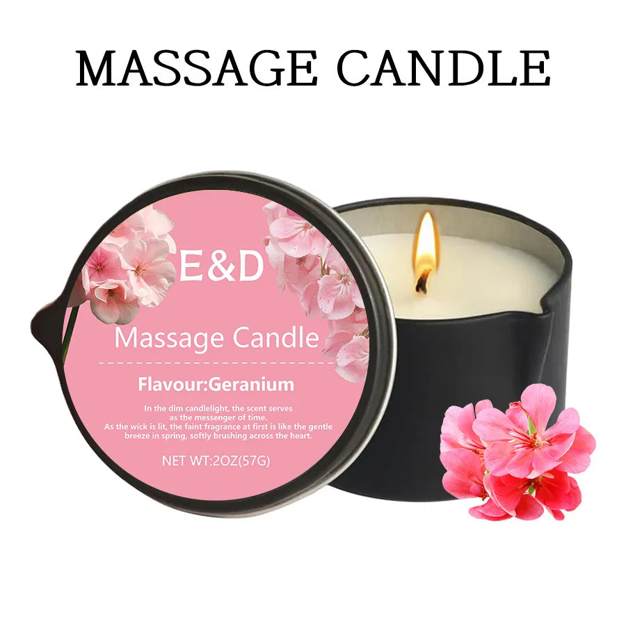 1PC Massage Oil Candles，Luxury Aromatherapy Candles，for Stress Relief and Skin Moisturizing，SM Product Scented Candle Body Oil