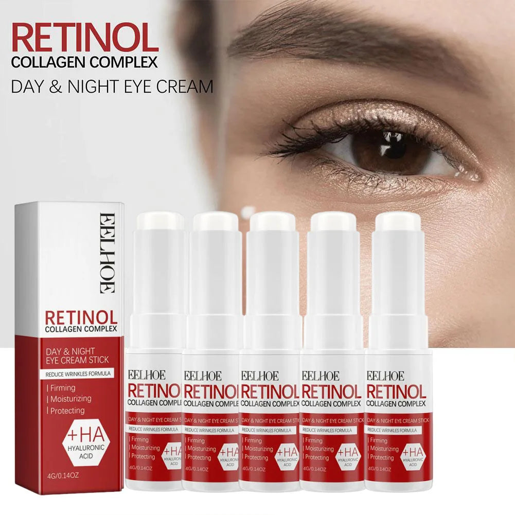 Retinol Eye Cream Stick Anti Aging Fade Dark Circles Under the Eyes Remove Eye Bags Moisturizing Firming Skin Eyes Care