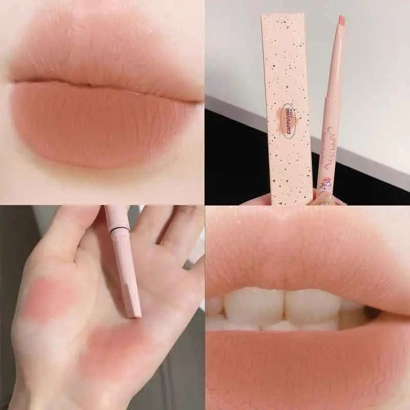 Nude Lip Liner Pencil, Smooth Outline Lip Shape, Waterproof Long-Lasting Matte Lipstick Pen Makeup for Natural Lips