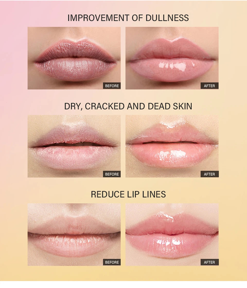 10ml Moisturizing Peptide Lip Treatment Lip Mask Gel Remove Dead Skin Lipstick Base Lip Cream Lip Care Mask Reduce Lip Lines