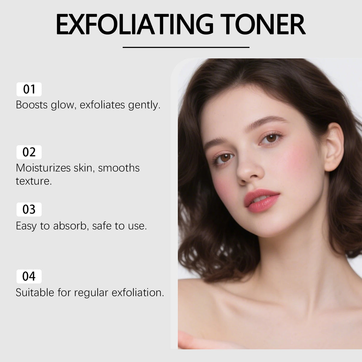 Glycolic Acid 10% Toner Clarifying Dead Skin Removal Even Skin Tone Exfoliation Anti Acne Nourishing Moisturizing Face Serum