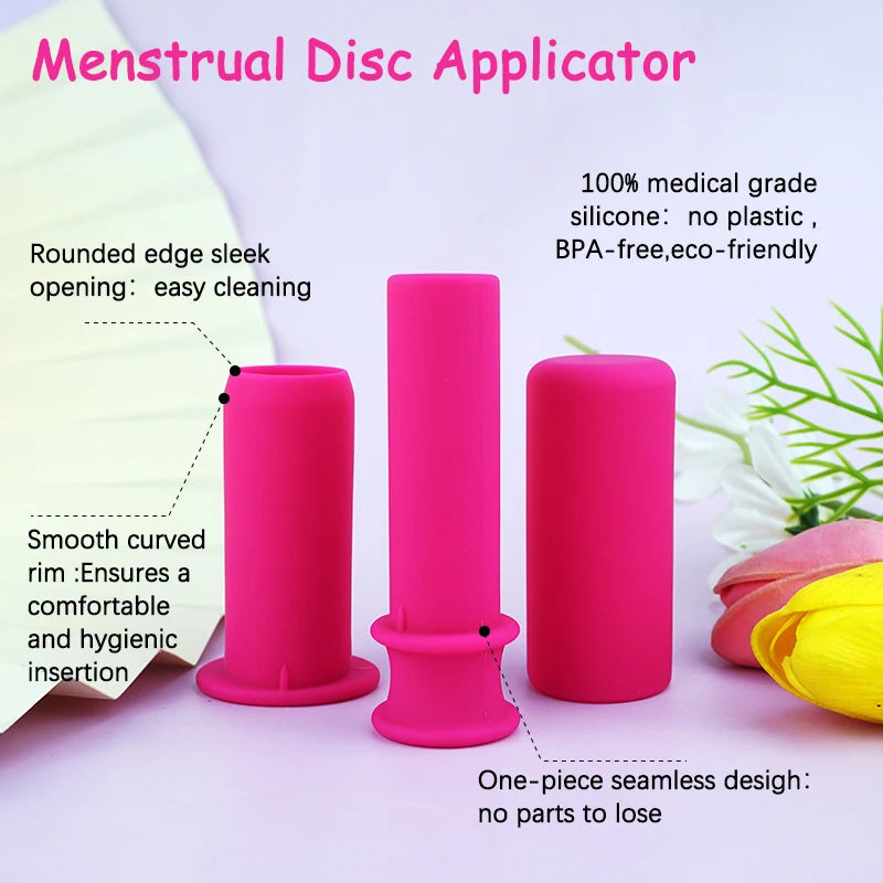 Feminy Menstrual Disc With Applicator Sterilizer Cup Medical Silicone Disco Coletor Menstrual Bowls Mini Period Cup Box