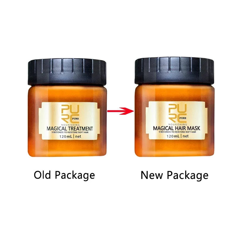 PURC 5s Magical Hair Mask Keratin Treatment Quick Smoothing Perm,Frizz Dry Damage Repairing Cream Restore Soft Masks Hair Care