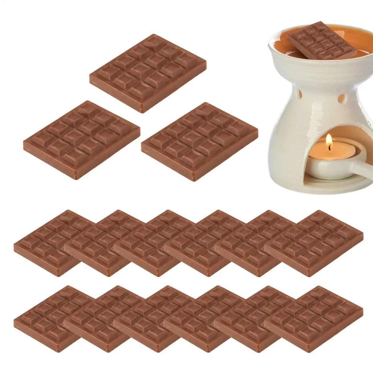 Strong Scent Wax Melts Chocolate Shape, Long Lasting Scented Wax Cubes for Home Fragrance, Bedroom Living Room Decor Gift