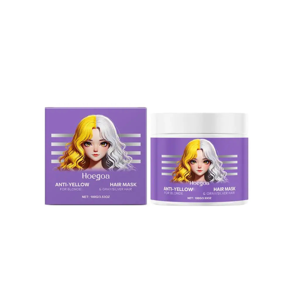 100ml Purple Hair Mask Deep Conditioner For Blonde, Silver And Gray Hair, Keratin Hair Mask Nourish Repair Damaged and Dry Hair