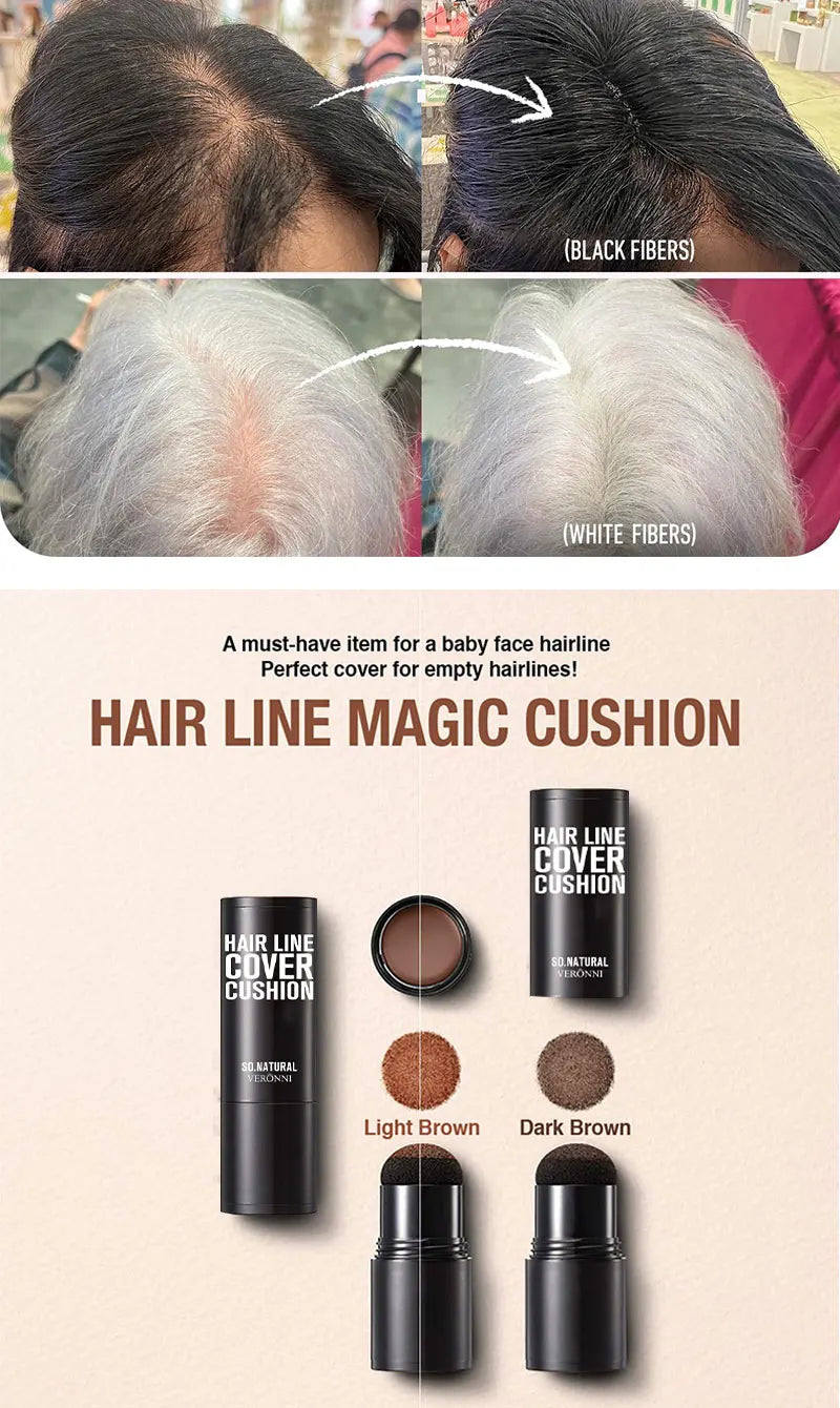 Instant Hairline Powder, Fast Covering Hair Root Concealer, Eyebrow and Beard Lines, and Long-lasting Wind and Sweat Resistant