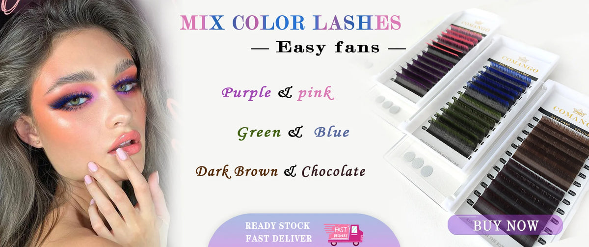 CoMango W Eyelash Extension Automatic Flowering 2d/3d/4d/5d/6d/8d W Fake Lashes 0.07 CD Premade Volume Fans Individual Eyelashes