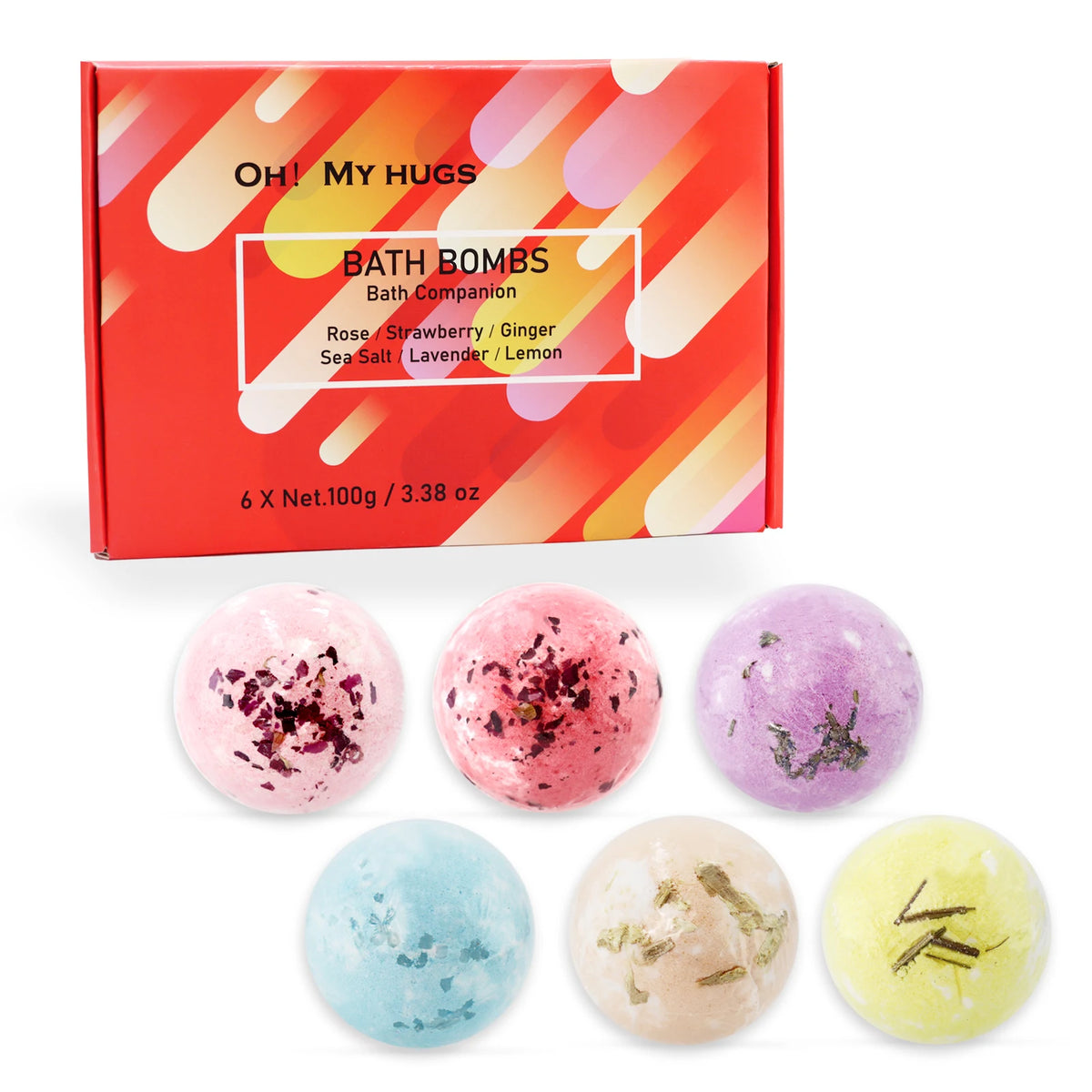 6Pcs Bath Set, Lavender Epsom Salt for Muscle Relaxation, Gift for Women, Self Care Spa Day