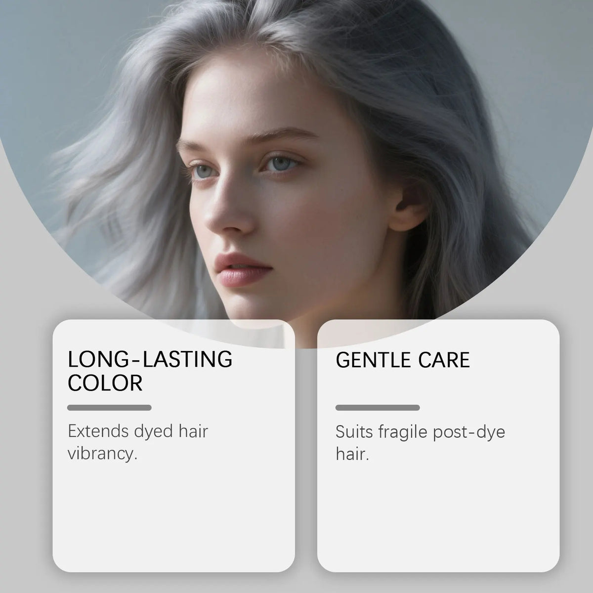 Gray Hair Shampoo 4colors- Color Locking, Moisturizing, Smooth Hair, Lightweight, Even Coloring, Trendy and Fashionable