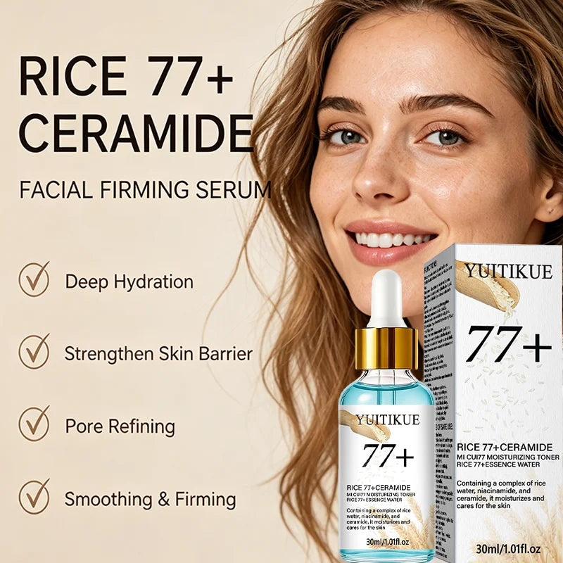 YUITIKUE MI CUI77 Rice Essence Water Ceramide Niacinamide Long Lasting Moisture Strengthen Skin Barrier Toner 30ml