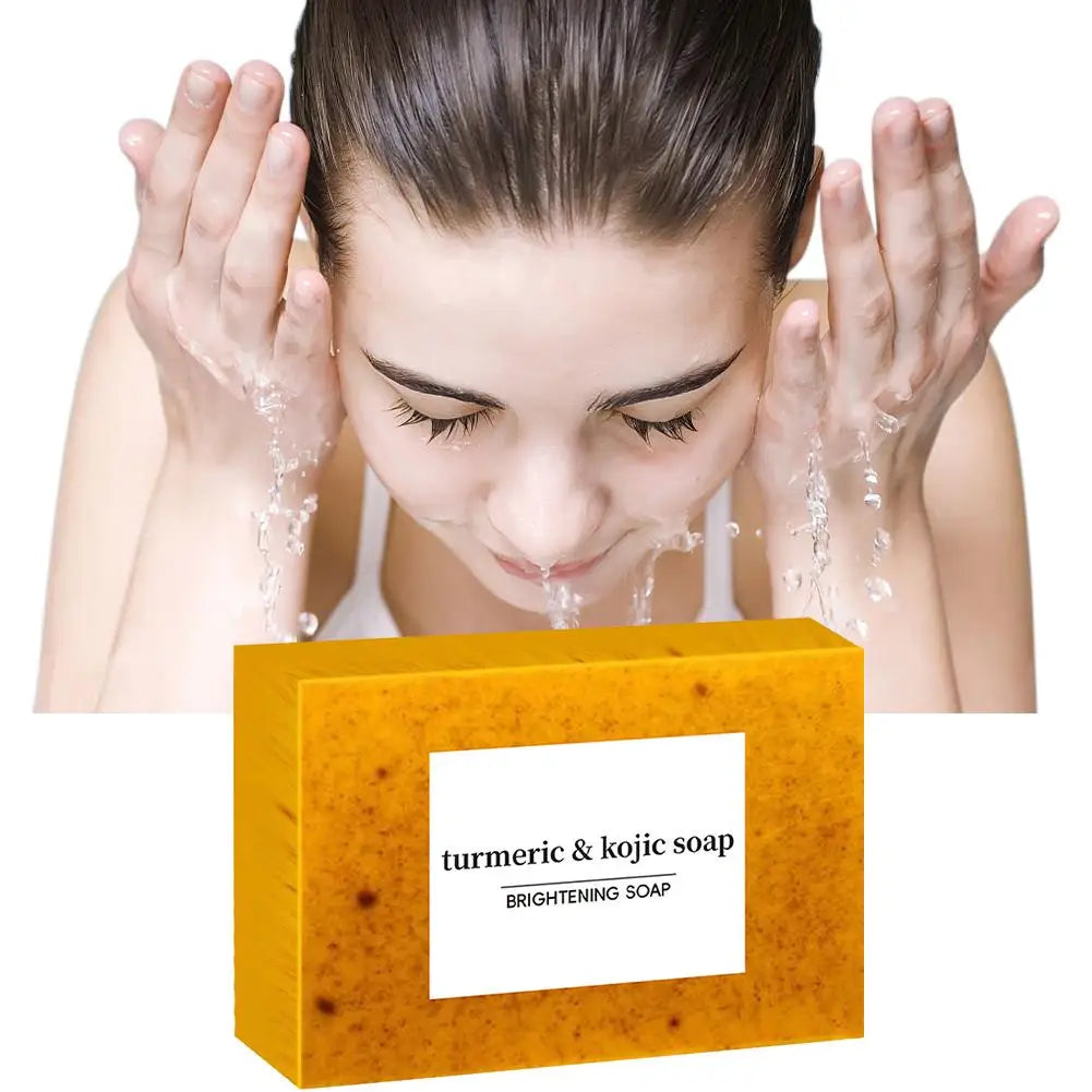 1/3/5Pcs Turmeric Kojic Acid Handmade Soap Scrub for Exfoliation, Moisturizing, Deep Cleansing, Spot Removal, Acne Removal